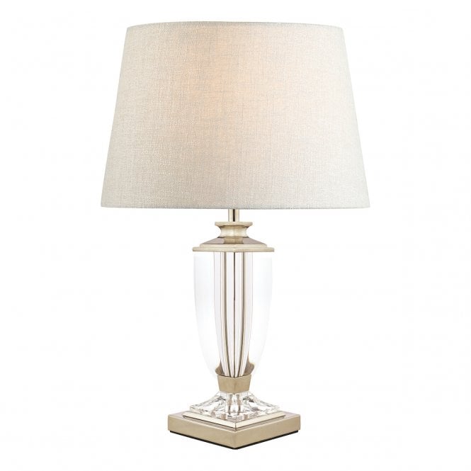 Laura Ashley  Carson Small Table Lamp Polished Nickel & Crystal Base Only