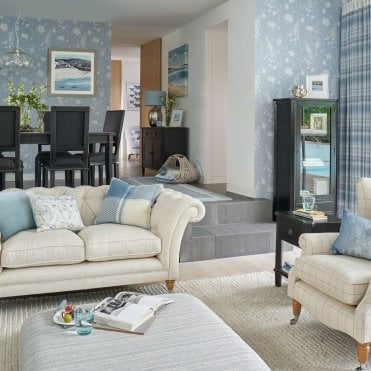 Laura Ashley Dragonfly Garden Chalk Blue Wallpaper 113343