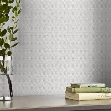 Laura Ashley Edern Paintable White Wallpaper 118168