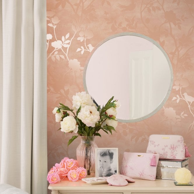 Laura Ashley  Eglantine Silhouette Blush Wallpaper 113374