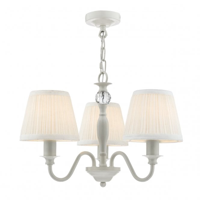 Laura Ashley  Ellis 3lt Pendant Grey with Shades