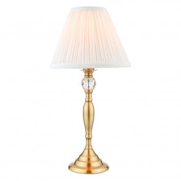 Laura Ashley Ellis Table Lamp Antique Brass With Ivory Shade