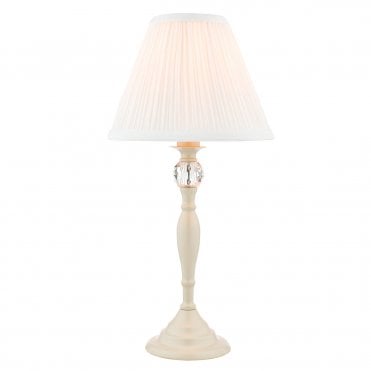 Laura Ashley Ellis Table Lamp Cream With Ivory Shade