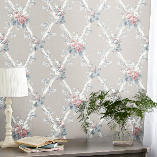 Laura Ashley  Elwyn Dove Grey Wallpaper 115267