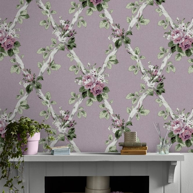 Laura Ashley  Elwyn Grape Wallpaper 115266