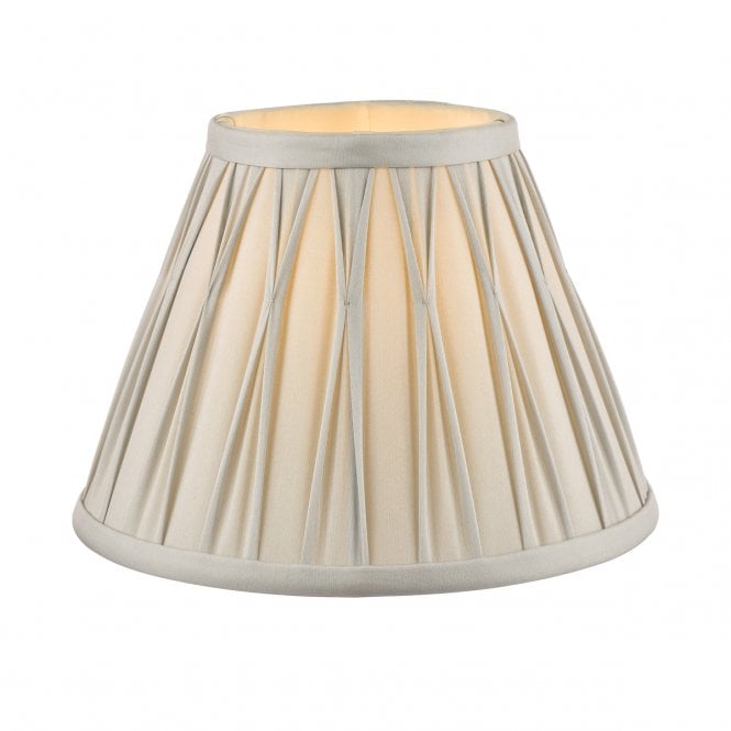 Laura Ashley  Fenn Silk Empire Drum Shade Silver 20cm/8 inch