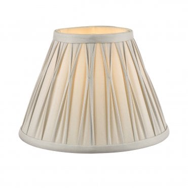 Laura Ashley Fenn Silk Empire Drum Shade Silver 20cm/8 inch