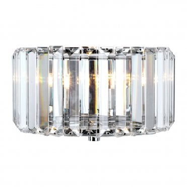 Laura Ashley Fernhurst Wall Light Polished Chrome Glass