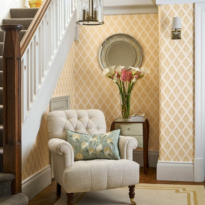 Laura Ashley  Florin Gold Wallpaper 113375