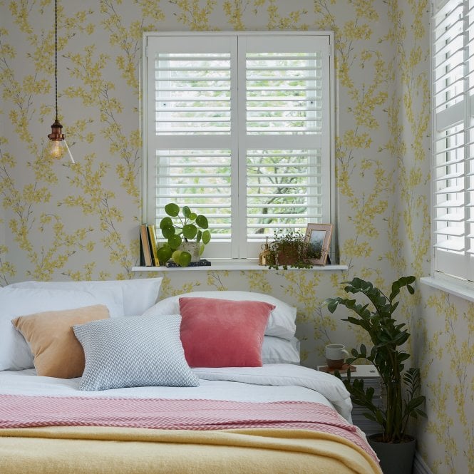 Laura Ashley  Forsythia Sunshine Wallpaper 113350