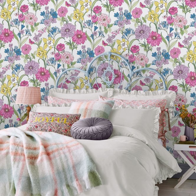 Laura Ashley  Gilly Multi Wallpaper 119846