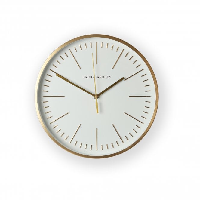 Laura Ashley  Glenn Contemporary Metal Clock - Gold 115784