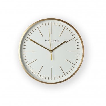 Laura Ashley Glenn Contemporary Metal Clock - Gold 115784