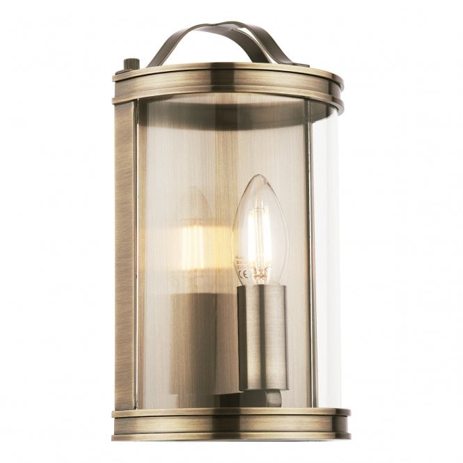 Laura Ashley  Harrington Wall Light Antique Brass and Glass