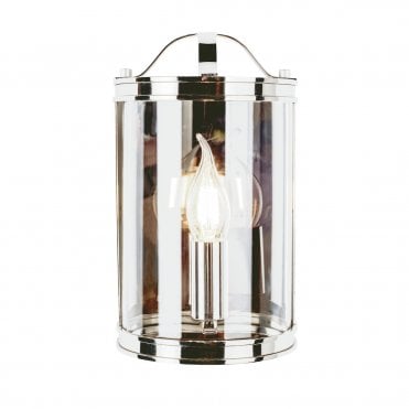 Laura Ashley Harrington Wall Light Polished Nickel Glass