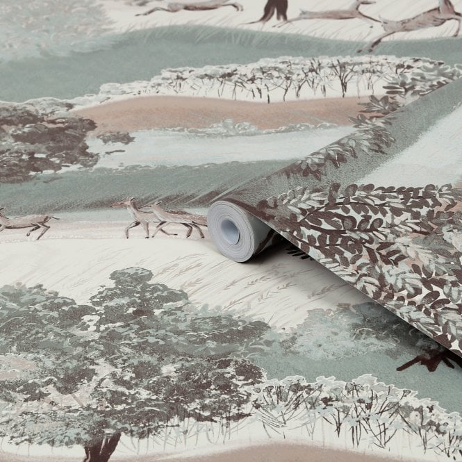 Laura Ashley  Hartingdon Jade Green Wallpaper 119858