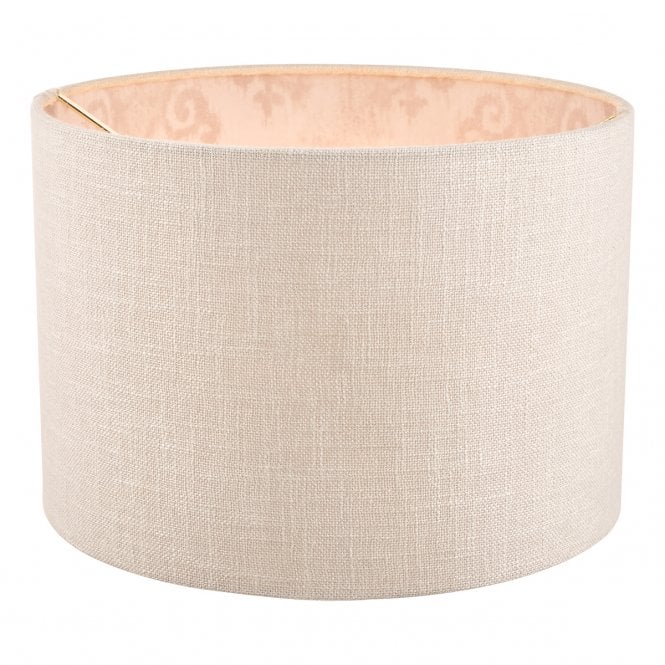 Laura Ashley  Hazelton Drum Shade Silver/Pink 30.5cm/12 inch