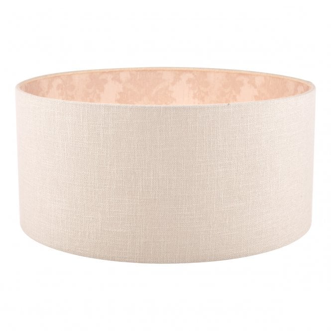 Laura Ashley  Hazelton Drum Shade Silver/Pink 45cm/18 inch