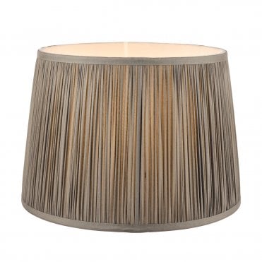 Laura Ashley Hemsley Pleated Silk Empire Drum Shade Grey 25cm/10 inch