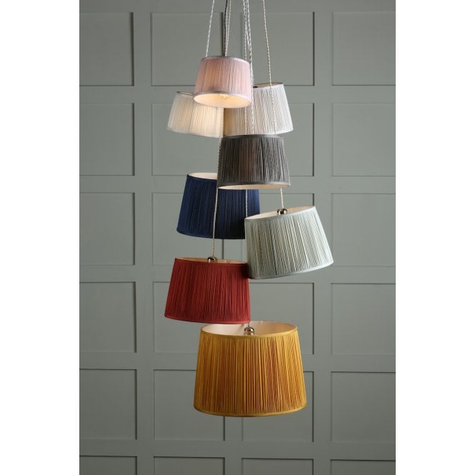 Laura Ashley  Hemsley Silk Shade Silver 40.5cm/16 inch