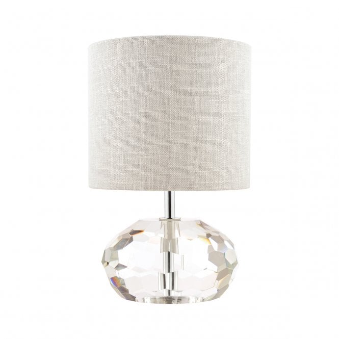 Laura Ashley  Ivy Table Lamp Faceted Crystal Glass With Shade