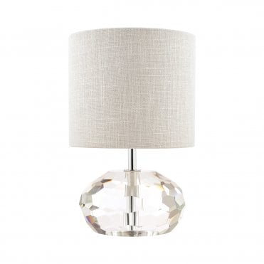 Laura Ashley Ivy Table Lamp Faceted Crystal Glass With Shade