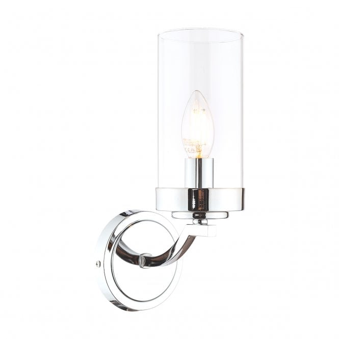 Laura Ashley  Joseph Wall Light Polished Chrome Glass