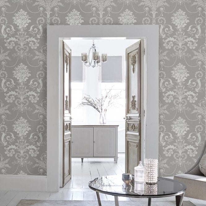 Laura Ashley  Josette  Steel Wallpaper 113383