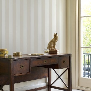 Laura Ashley Lille Pearlescent Stripe Linen Wallpaper 113337