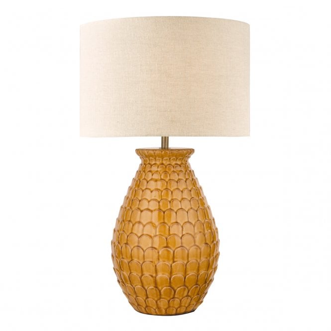 Laura Ashley  Liza Ceramic Table Lamp Orange With Shade