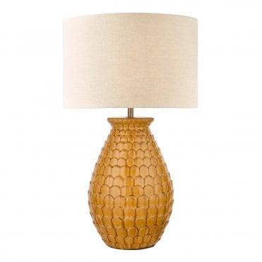 Laura Ashley Liza Ceramic Table Lamp Orange With Shade