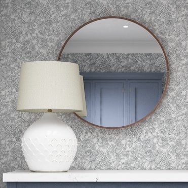 Laura Ashley Louise Slate Grey Wallpaper 119859