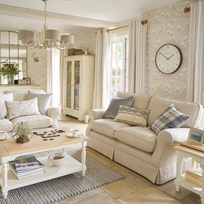 Laura Ashley  Magnolia Grove Natural Wallpaper 113353