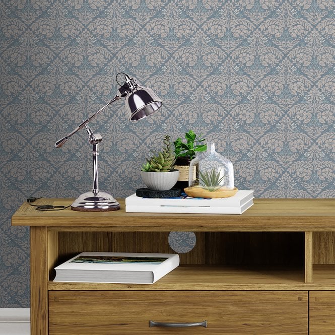 Laura Ashley  Margam Newport Blue Wallpaper 118489