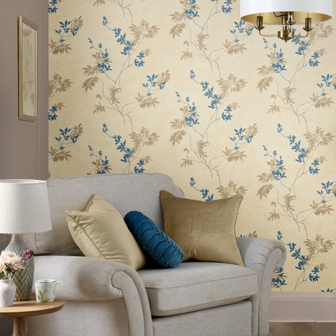 Laura Ashley  Mari Gold Wallpaper 119841