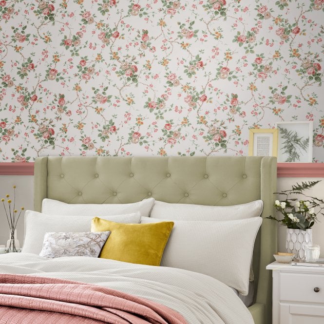 Laura Ashley  Mountney Garden Antique Pink Wallpaper 121083