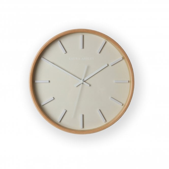 Laura Ashley  Mounton Wooden Clock - Pale Dove Grey 115782