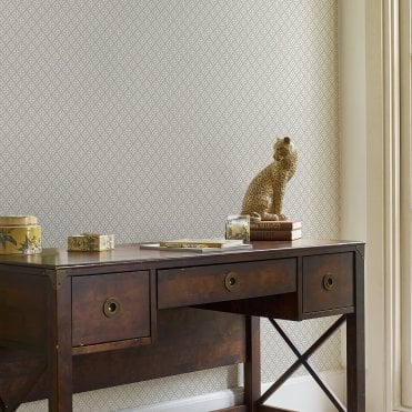 Laura Ashley Mr Jones Dove Grey Wallpaper 113368