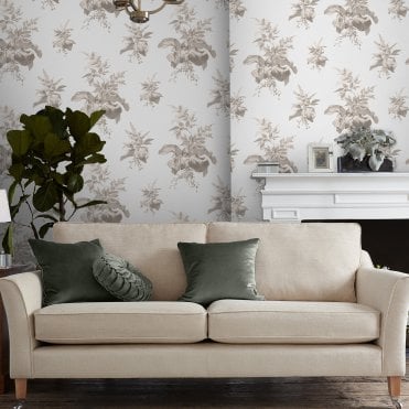 Laura Ashley Narberth Dove Grey Wallpaper 119850