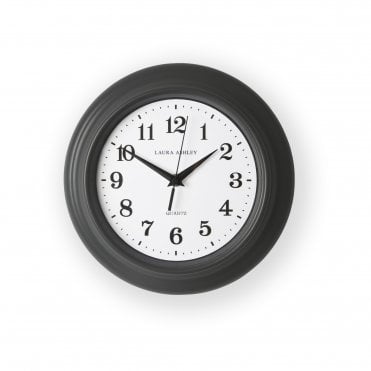 Laura Ashley Newgale Small Kitchen Clock Charcoal Grey 115779