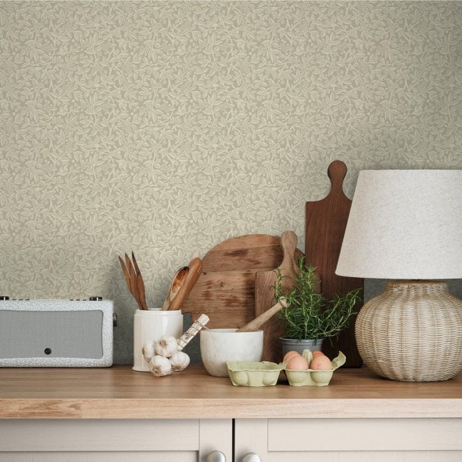Laura Ashley  Nutgrove Stone Grey Wallpaper 104319