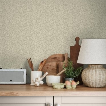 Laura Ashley Nutgrove Stone Grey Wallpaper 104319