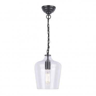 Laura Ashley Ockley Pendant Polished Chrome & Glass