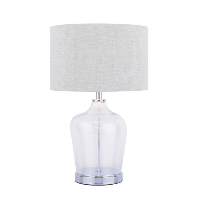 Laura Ashley  Ockley Touch Table Lamp Polished Chrome & Glass With Shade