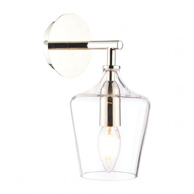 Laura Ashley  Ockley Wall Light Polished Chrome & Glass