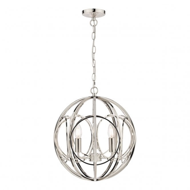 Laura Ashley  Orbital 3lt Pendant Polished Nickel
