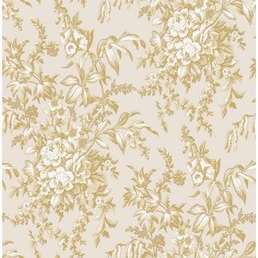 Laura Ashley Picardie Pale Gold Wallpaper 114900