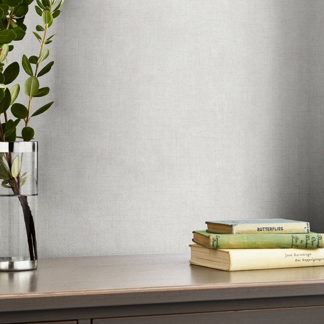 Laura Ashley  Plain Pale Silver Wallpaper 121096