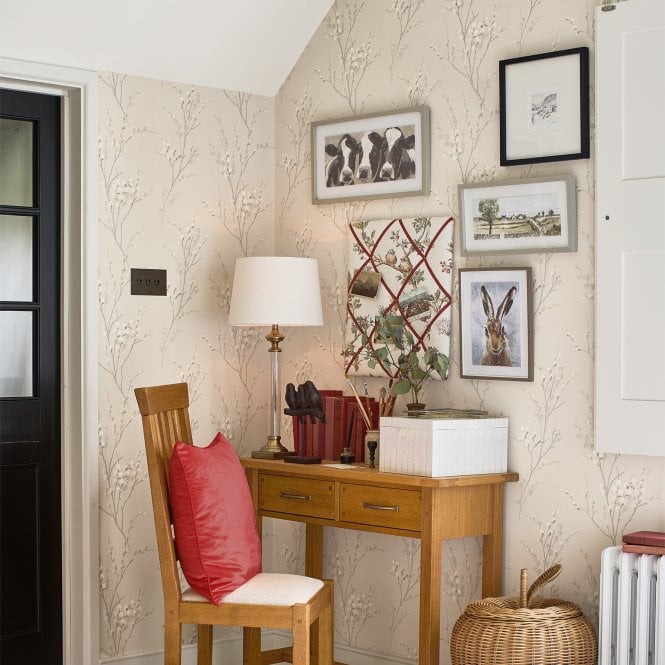 Laura Ashley  Pussy Willow Dove Grey Wallpaper 113361
