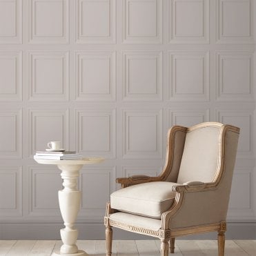Laura Ashley Redbrook Wood Panel Dove Grey Wallpaper 115256